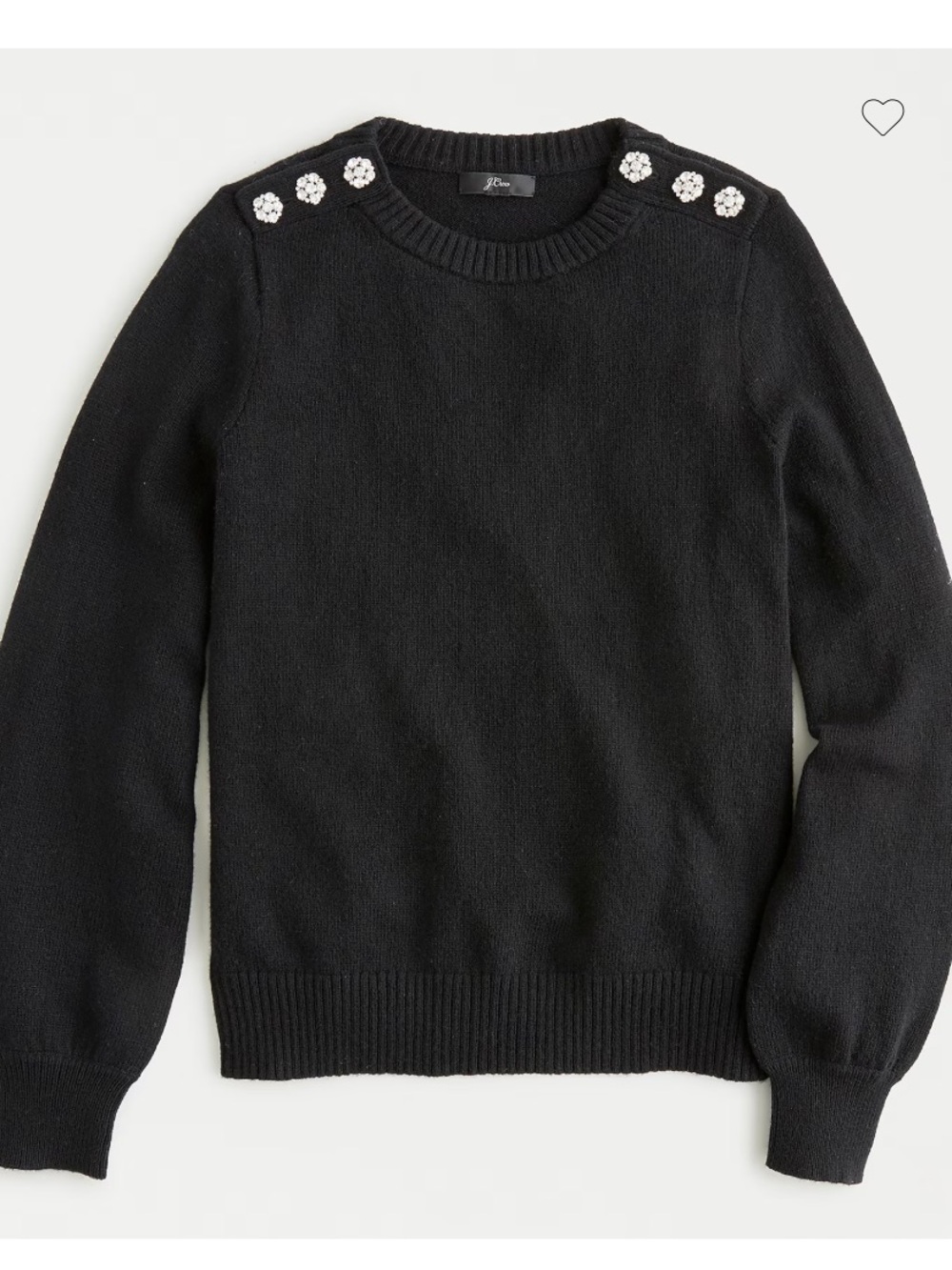 J. Crew Womens Crewneck sweater jeweled buttons size XL lambswool old money